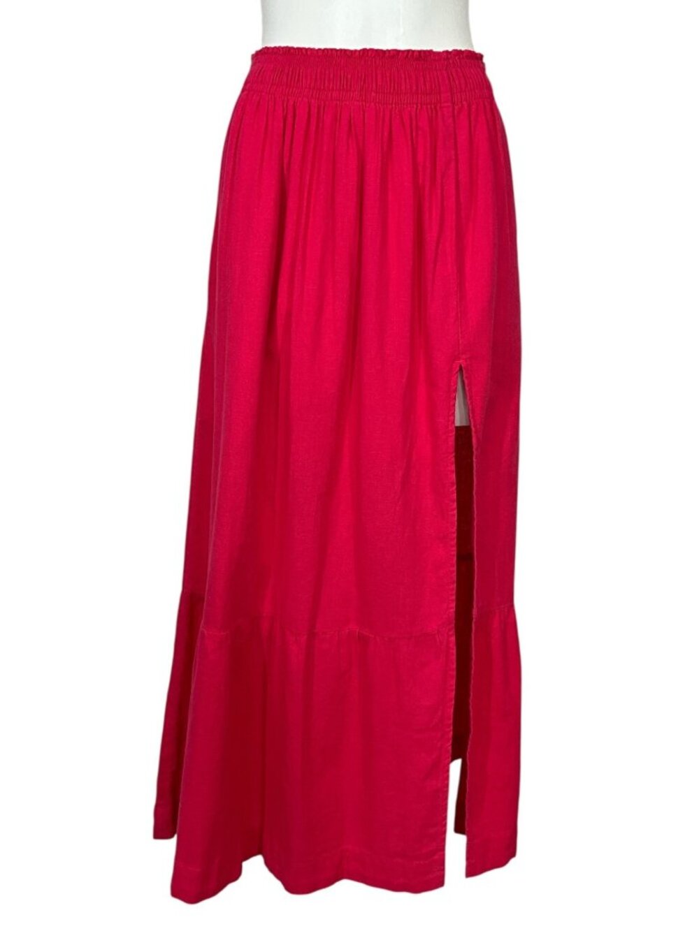 Abercrombie and Fitch Linen Blend Maxi Skirt High Slit XS NEW